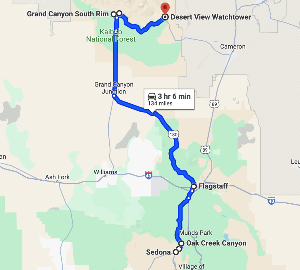 sedona to grand canyon day trip